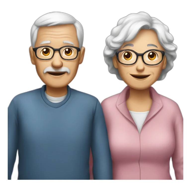 The life of two elderly people sticker