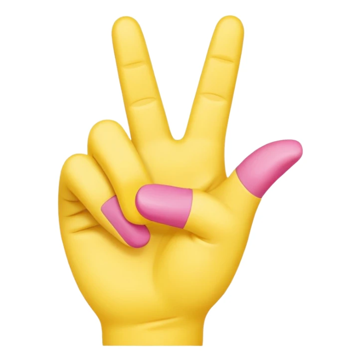 2 in the pink 1 in the stink yellow hand emoji sticker