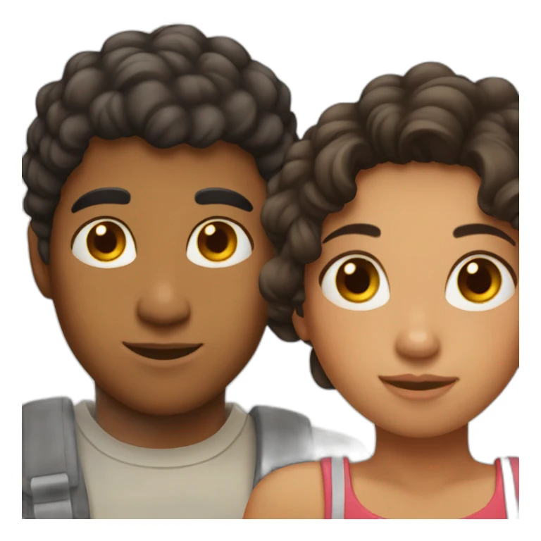 latino with girl with freckles sticker