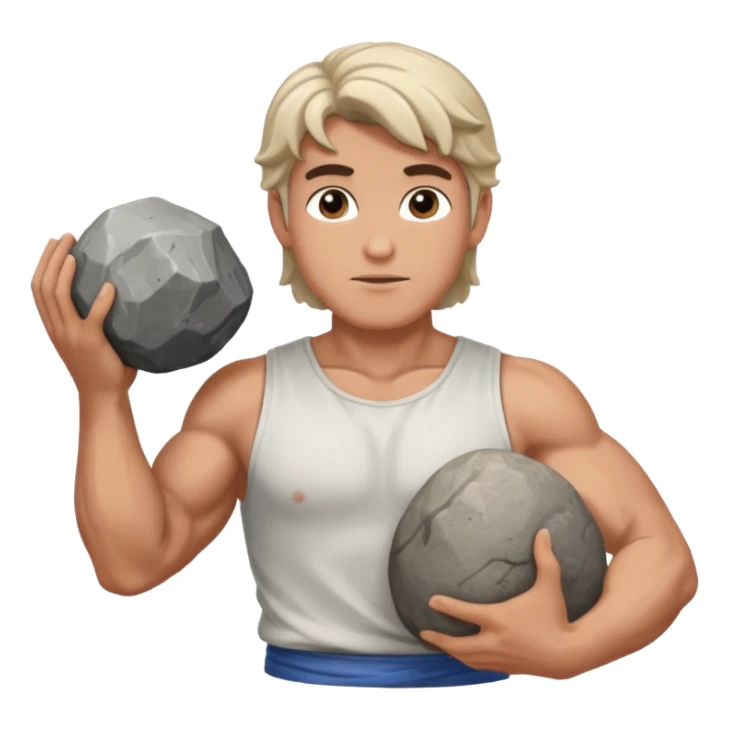 Atlas the greek god with a boulder and clothes sticker