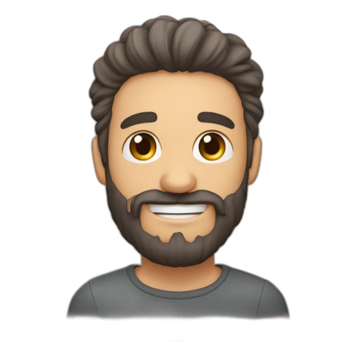 hombre de pelo canoso y barba haciendo un gesto con el dedo de ok sticker