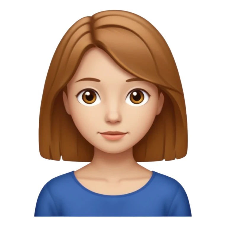 Orta boy saçlı kumral kız sticker