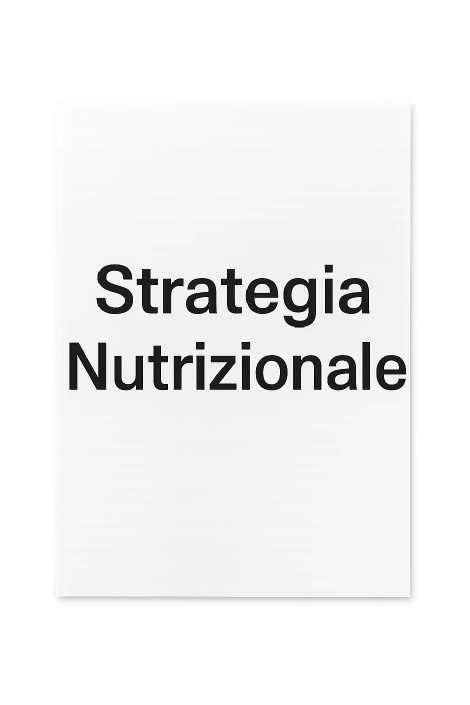 foglio con scritto "Strategia Nutrizionale" sticker