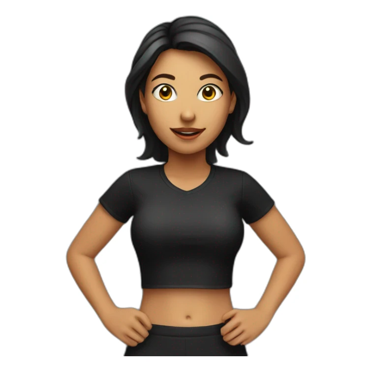 latina-girl-running, black-shirt sticker