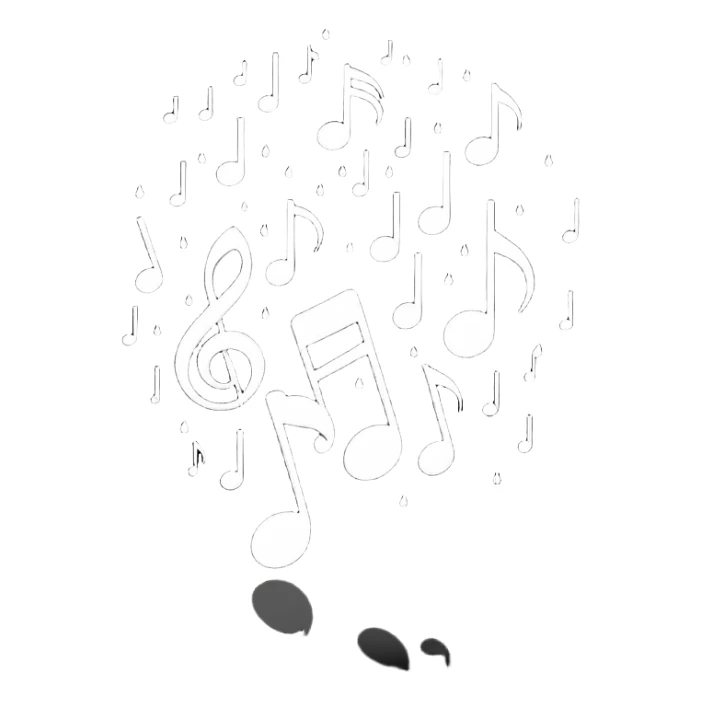 rain and music minimalist sticker
