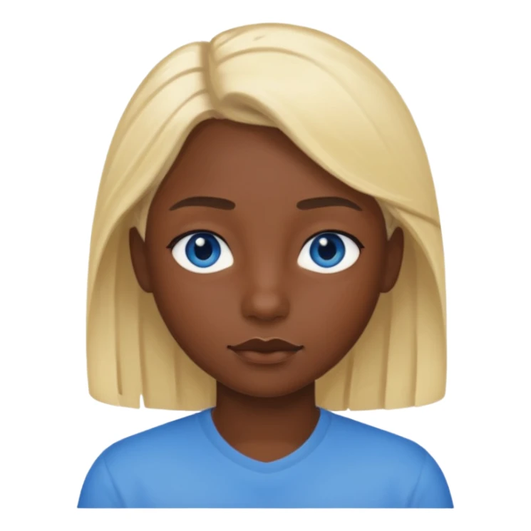 mavi gözlü sarı saçlı zenci sticker