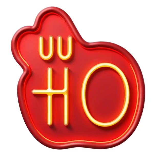  neon sign with the word hot sticker