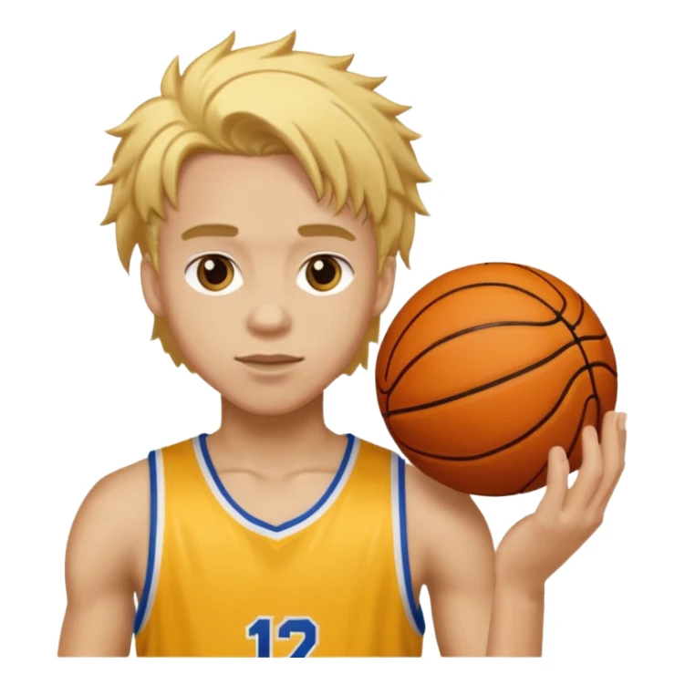 basketball player with gold hair sticker