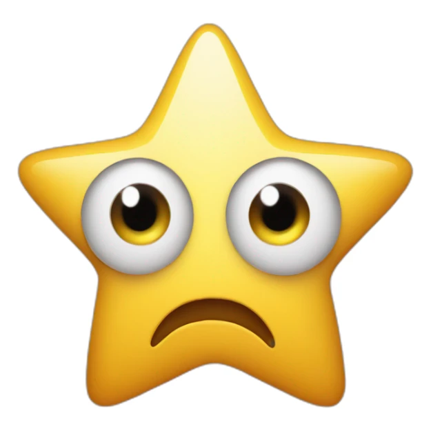 Star with eyes and mouth sticker