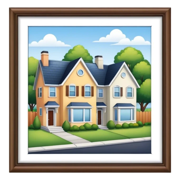 Suburban houses next to each other no sky sticker