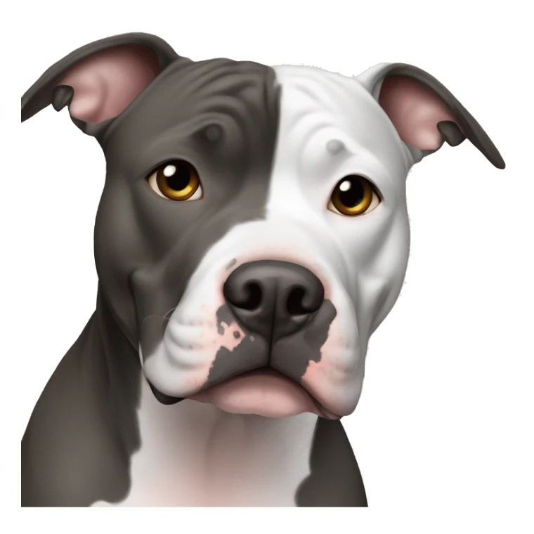 blue nose pitbull with spit spot on back  sticker