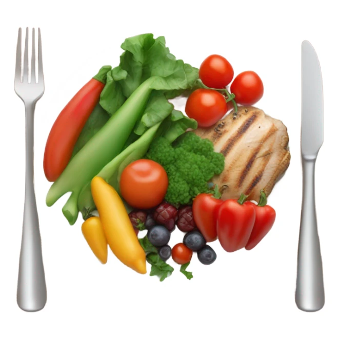 healthy plate of food sticker