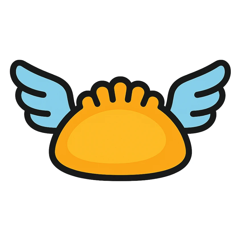 flying dumpling sticker