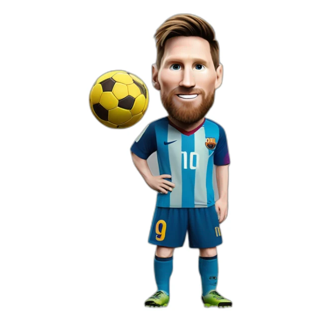 Messi qui vole le ballon d’or à Haaland sticker