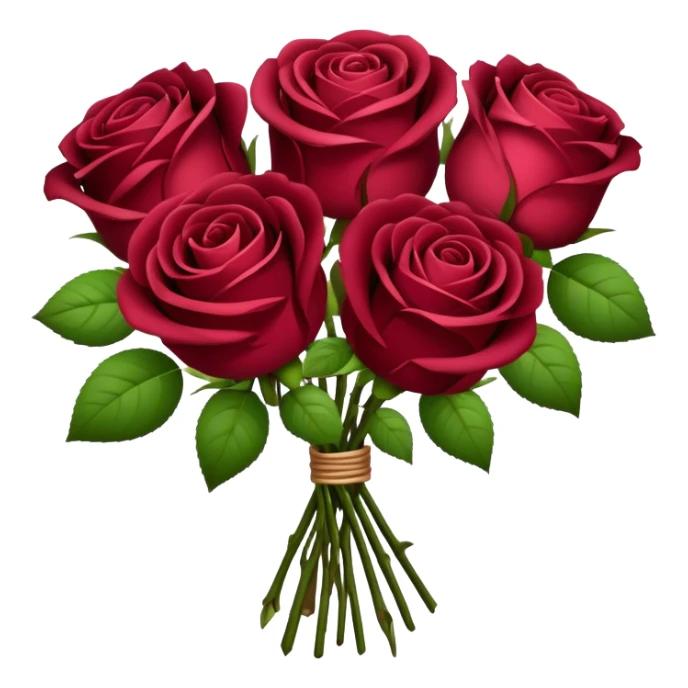 bouquet of burgundy roses  sticker
