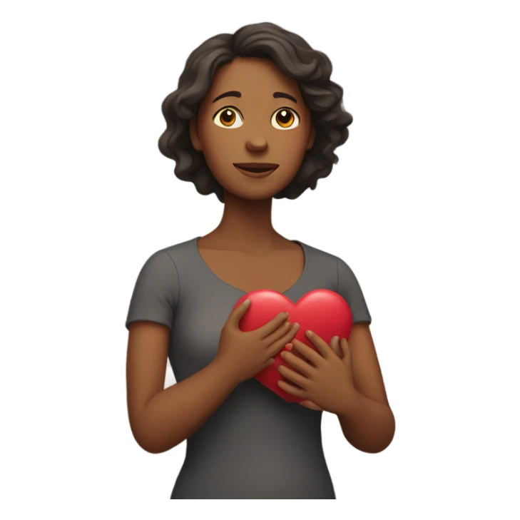 Mother holds her heart in her arm sticker