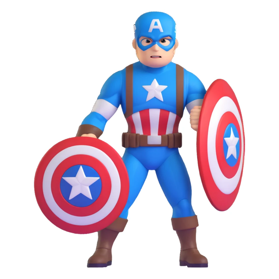 captain america with red white and blue shield sticker