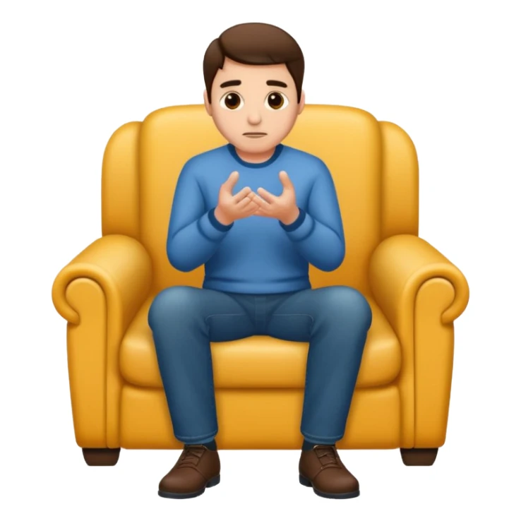 A man insisting to you to sit in his lap empty handed sticker