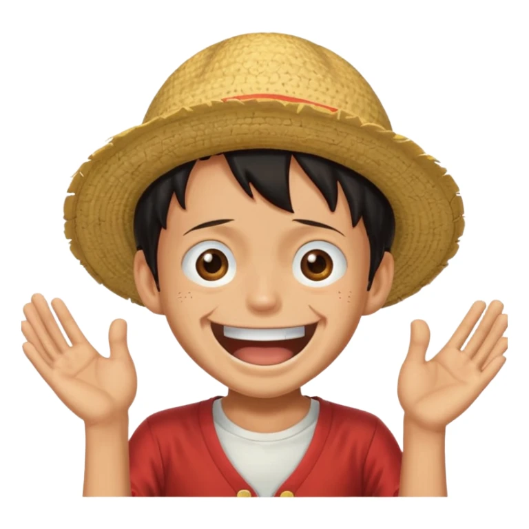 Lufy louthing and saying LOL sticker