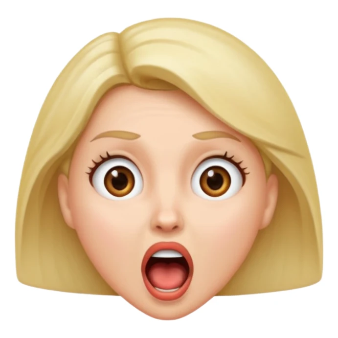 Woman with mouth open sticker