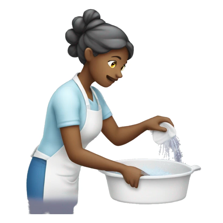 Woman washing dishes sticker