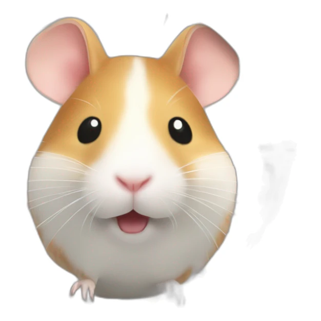 hamster running in hamster wheel sticker