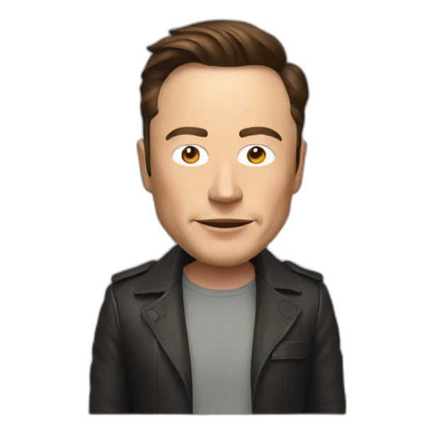 mask of elon musk sticker