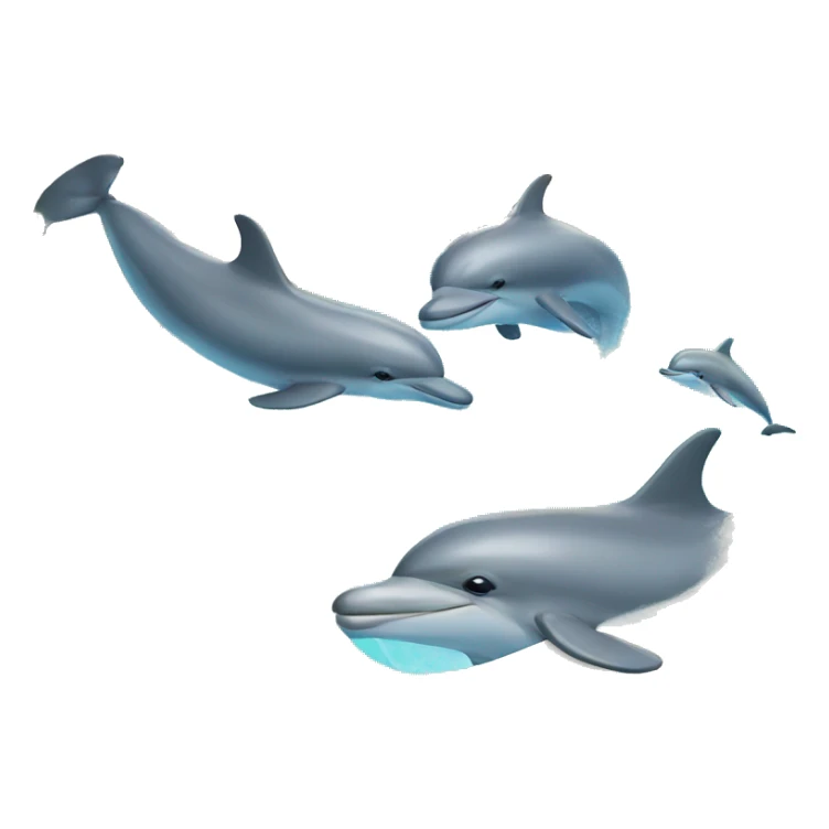 Dolphin  family in pool  sticker