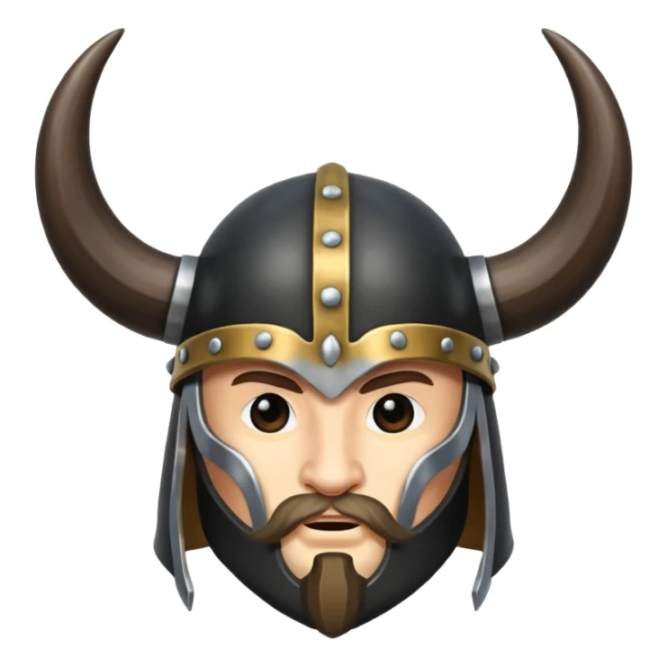viking black horn helmet (not human) sticker