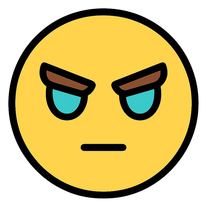 determined face with focused eyes, representing 'locked in' sticker