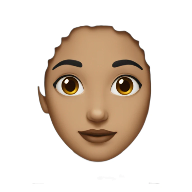 Woman black hair painting sticker