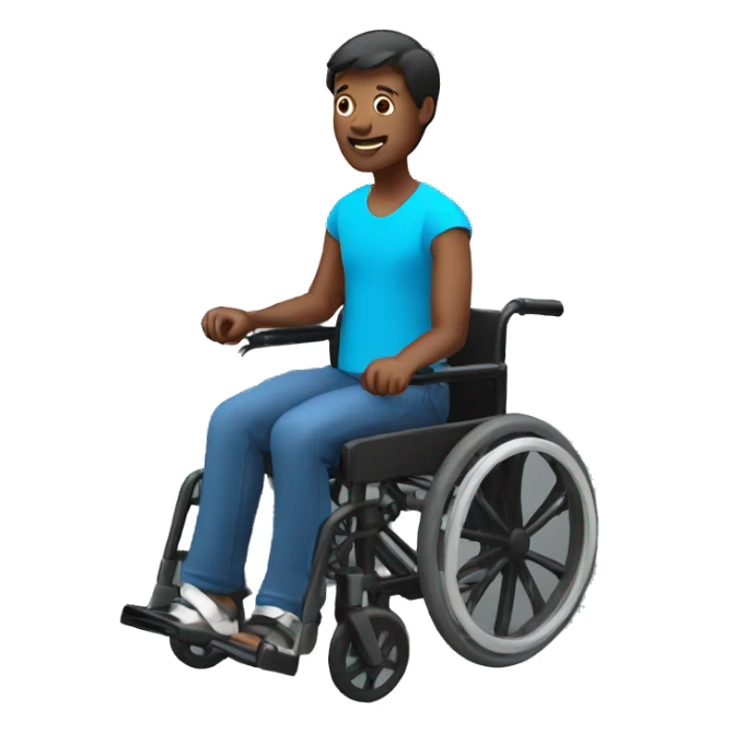 3d pose of man black with reduced mobility sticker