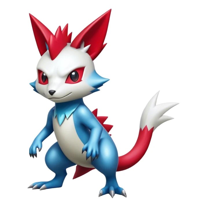 Cool Shiny Digimon-Sneasel-Zangoose-hybrid full body sticker