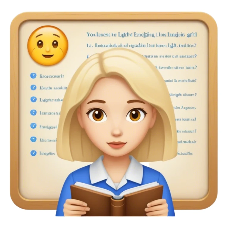 Girl learns English aesthetics  sticker