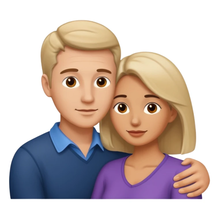 Pareja romántica el hombre blanco y la mujer morena sticker