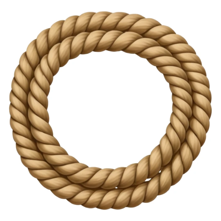 a straight rope cut in the center   sticker