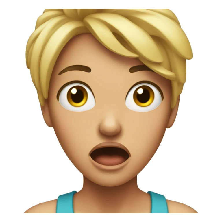 shocked woman's face sticker
