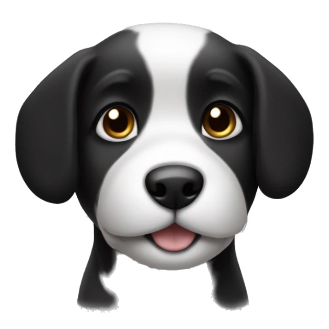 Little black and white dog sticker