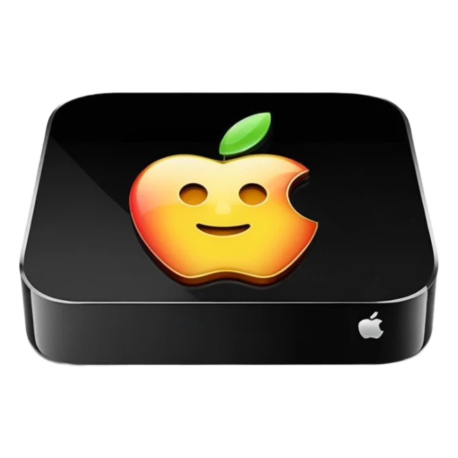 Apple TV case, apple style emoji sticker