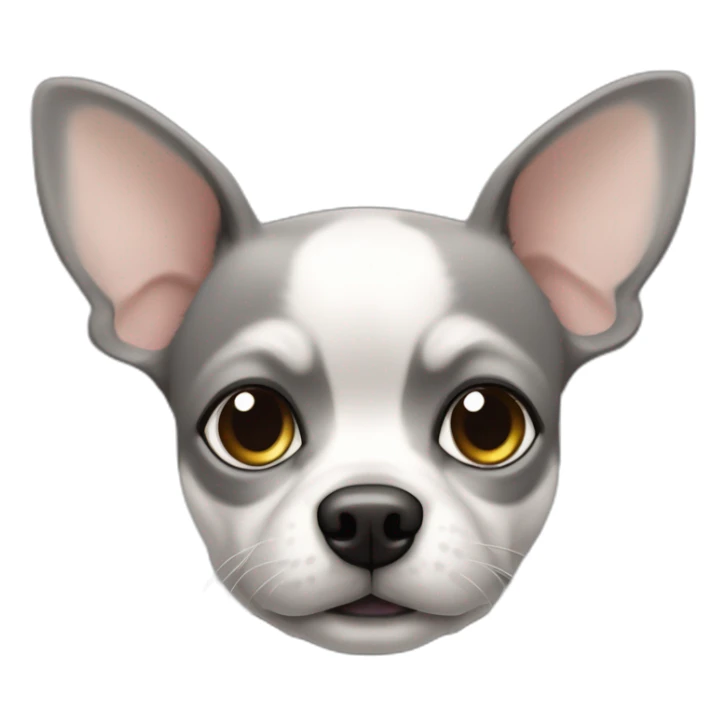 Chien de type chihuaha de 9 ans couleur gris visage sticker