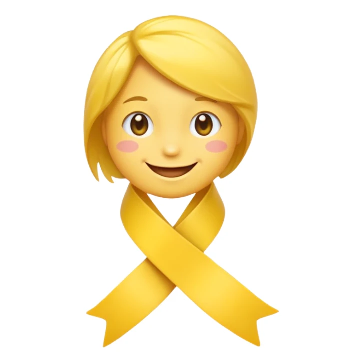 Yellow ribbon pookie emoji sticker