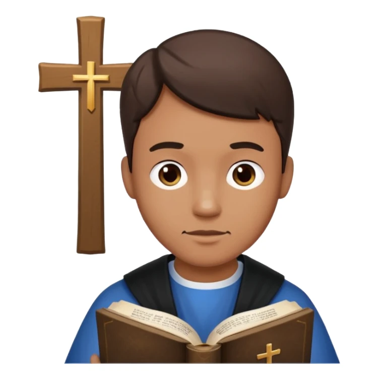 Guy who reads Bible with cross on it sticker