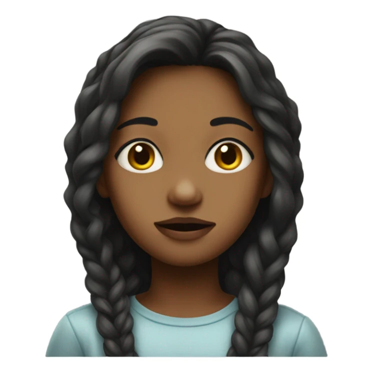 realistic portrait of girl closed mouth sticker