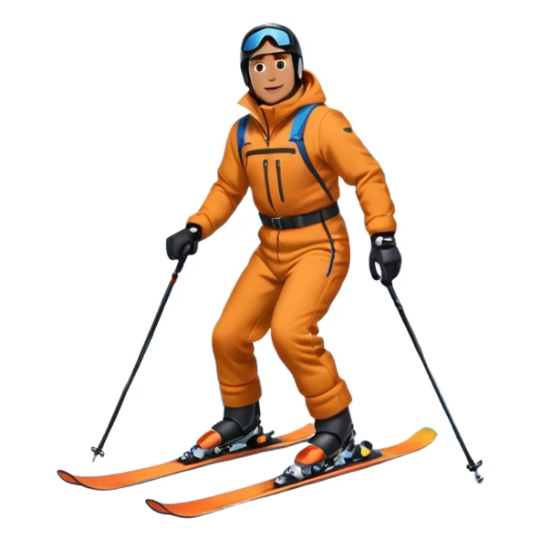 Man Skiing Background Matterhorn sticker