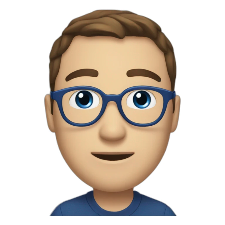 Tobey mcguire lunette et yeux bleu sticker