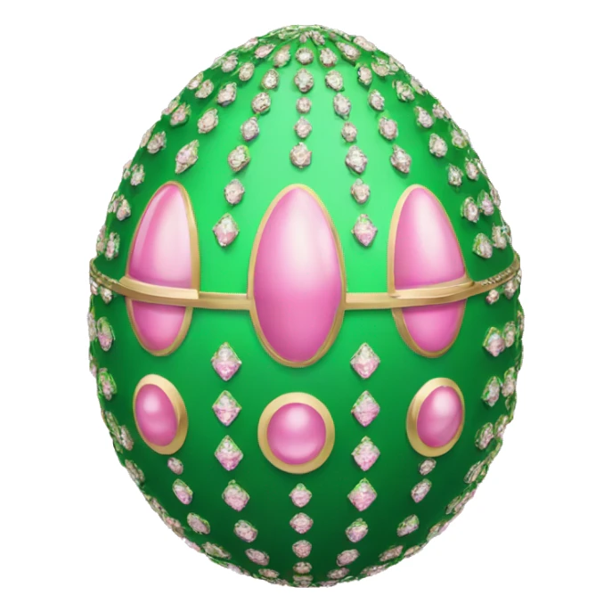 pink and green Faberge egg  sticker
