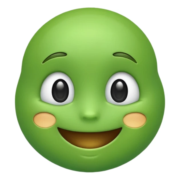 cute green emoji  sticker