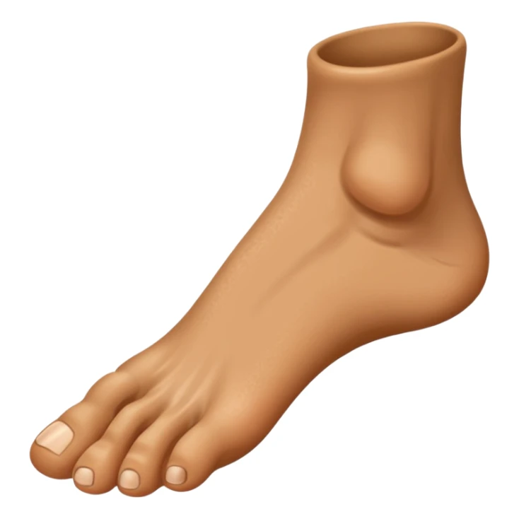 human foot with 5 toes sticker