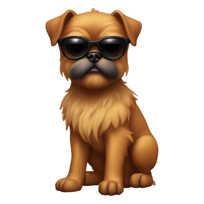 Griffon Bruxellois with sunglases sticker