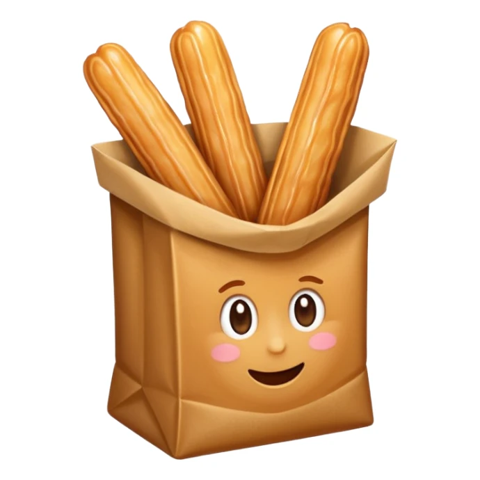Des churros au caramel dans un sac en papier sticker